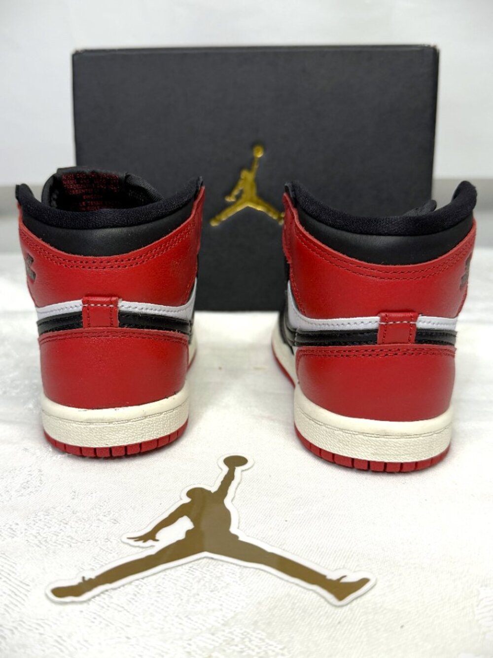 Nike Air Jordan 1 Retro High OG (TD) White/Black-Varsity Red Toddler Size 8C NIB - Picture 7 of 8